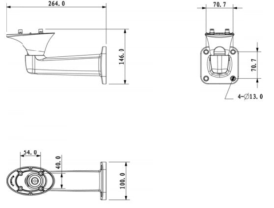 Wandhalterung für Wetterschutzgehäuse LE562