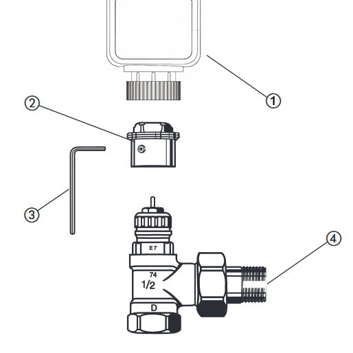 LUPUSEC - Heizkörperadapter für Danfoss RA-Ventile